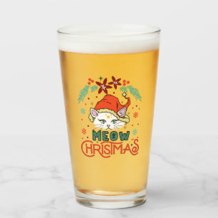 Meow Christmas, Merry Christmas Glass