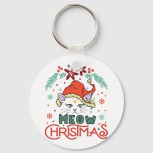 Meow Christmas, Merry Christmas Key Ring