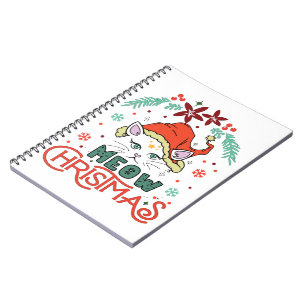 Meow Christmas, Merry Christmas Notebook