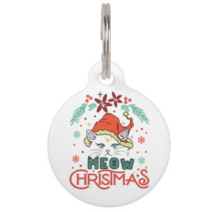 Meow Christmas, Merry Christmas Pet Tag