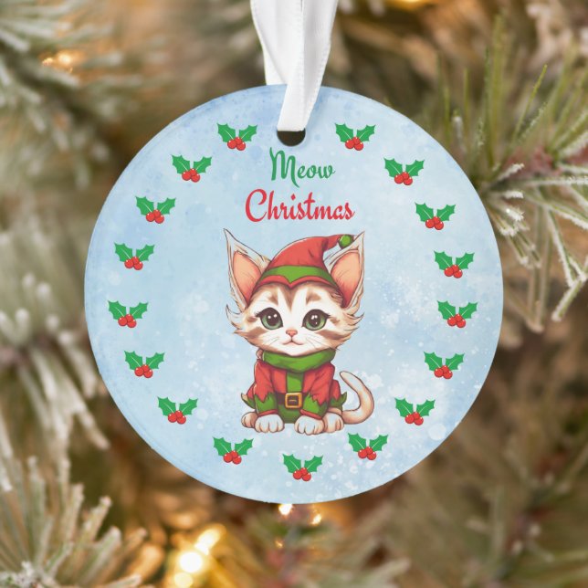 Meow Christmas Ornament (Tree)