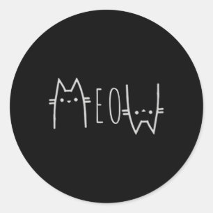 Meow Classic Round Sticker