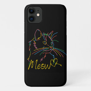 meow colourful cat case for ipone