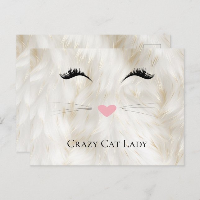 Meow Crazy Cat Lady Postcard (Front/Back)