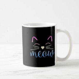Meow Cute Cat Face Funny Quote For Cat Fans Coffee Mug