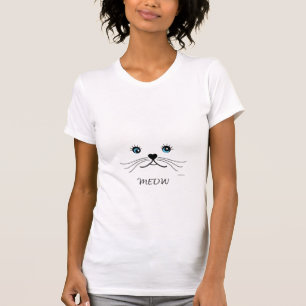 MEOW, Cute Cat Face Woman's T-Shirt