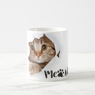 "meow" cute Cat Mug