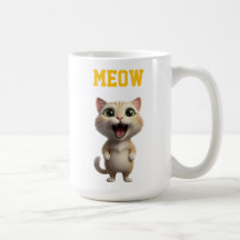 Meow Cute Cat Mug