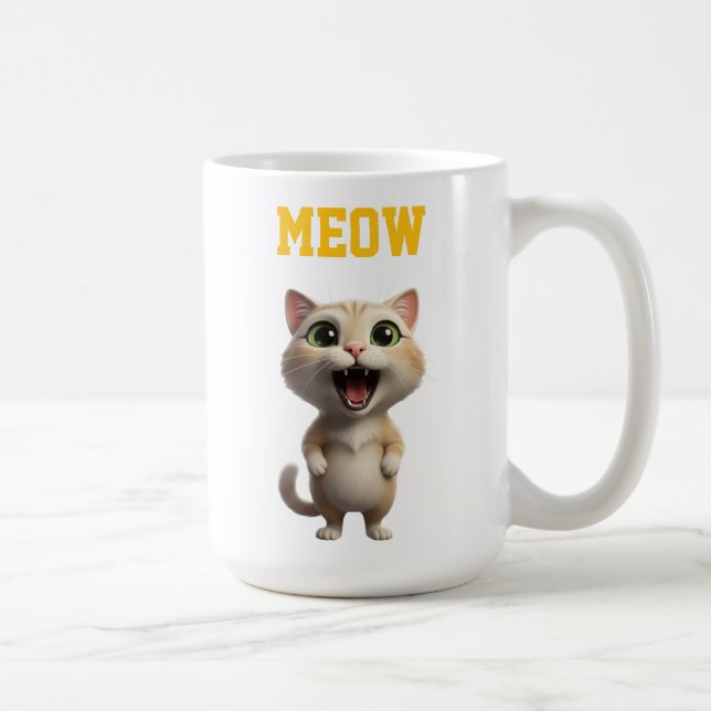Meow Cute Cat Mug (Right)