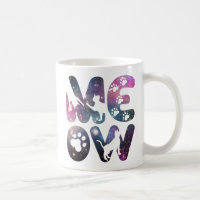 Meow – Cute Cat Silhouettes and Paw Prints Design