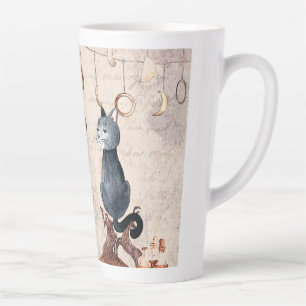 Meow Cute Magic School Cat Latte Mug