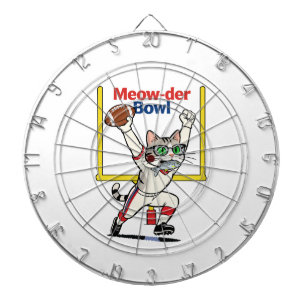 Meow-der Bowl Champion Cat Football  Dartboard