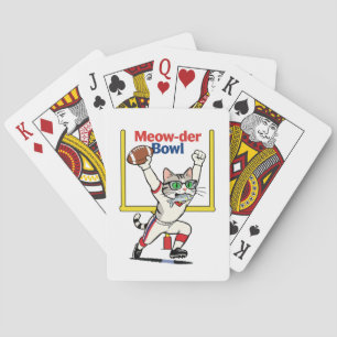 Meow-der Bowl Champion Cat Football Playing Cards