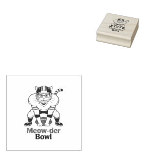 Meow-der Bowl Rubber Stamp