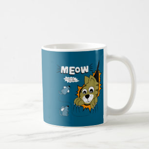 Meow finding mouse, cats &amp; mice illustration coffee mug
