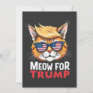Meow For Trump Cat Kitten Election Vote Invitation