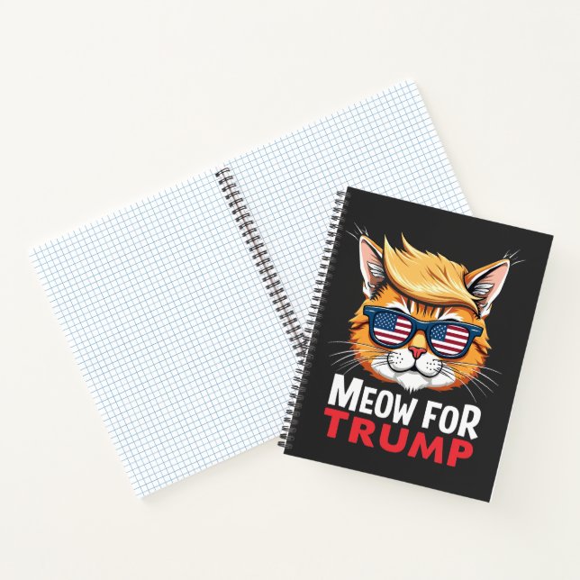 Meow For Trump Cat Kitten Election Vote   Notebook (Inside)