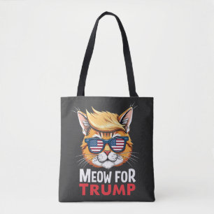 Meow For Trump Cat Kitten Election Vote Tote Bag