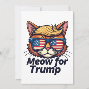 Meow for Trump Make Cats Safe Again Election Invitation