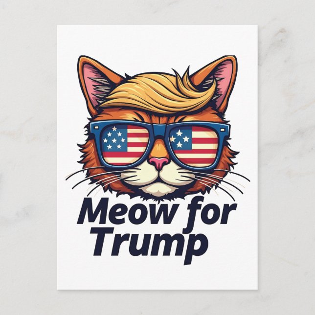 Meow for Trump Make Cats Safe Again  Election Postcard (Front)