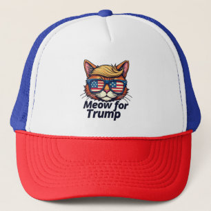 Meow for Trump Make Cats Safe Again  Election Trucker Hat