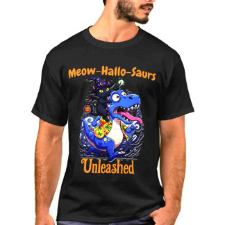 Meow Funny Halloween Orange Family T-Shirt