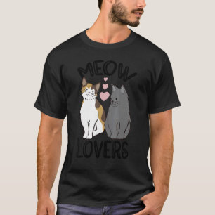 Meow Graphic Cat Owner Cat Pets Animals Cat T-Shirt