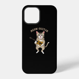 Meow Guitar Cute Cat Playing Guitar Funny Kitties iPhone 12 Pro Case
