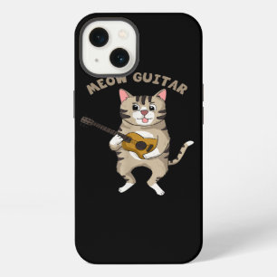 Meow Guitar Cute Cat Playing Guitar Funny Kitties iPhone 13 Case