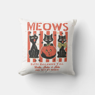 Meow Halloween Black Cat Pet Shop Trick Or Treat Cushion