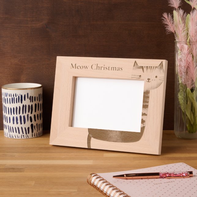 Meow Happy Cat Etched Frames (Left)