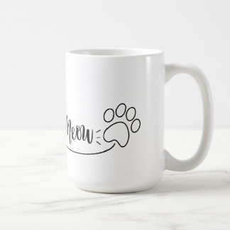 Meow heart and paw, mug for cat owners