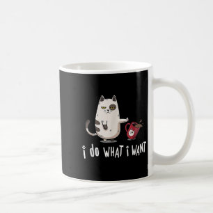 Meow I Do What I Want Vintage Black Cat Red Cup Fu
