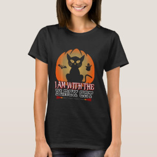 Meow I M A Cat Casual Adult Black Cat Halloween Co T-Shirt