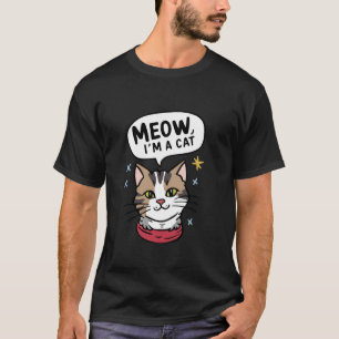 Meow I'm a Cat Funny Halloween Costume Cat Lovers T-Shirt