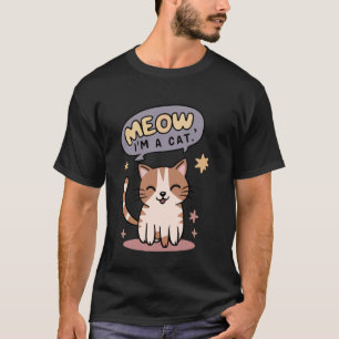 Meow I'm a Cat Funny Halloween Costume Cat Lovers T-Shirt