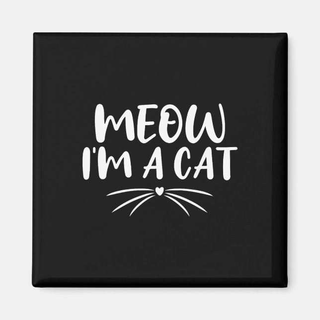 Meow I'm A Cat Funny Halloween Costume Couples 202 Magnet (Front)