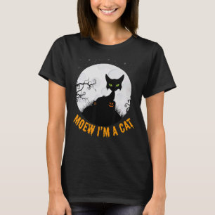 Meow I'm A Cat Halloween Costume Black Cat Boys Gi T-Shirt