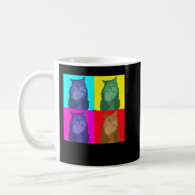 Meow I'm A Cat Shirt - Black Cat T-Shirt Coffee Mug (Left)