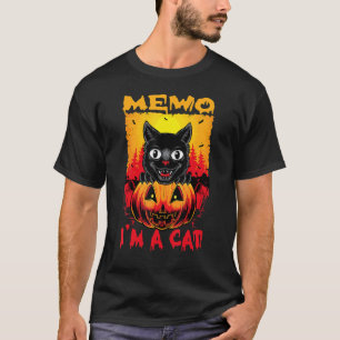 Meow I'm A Cat Spooky Black Cat Halloween Costume T-Shirt