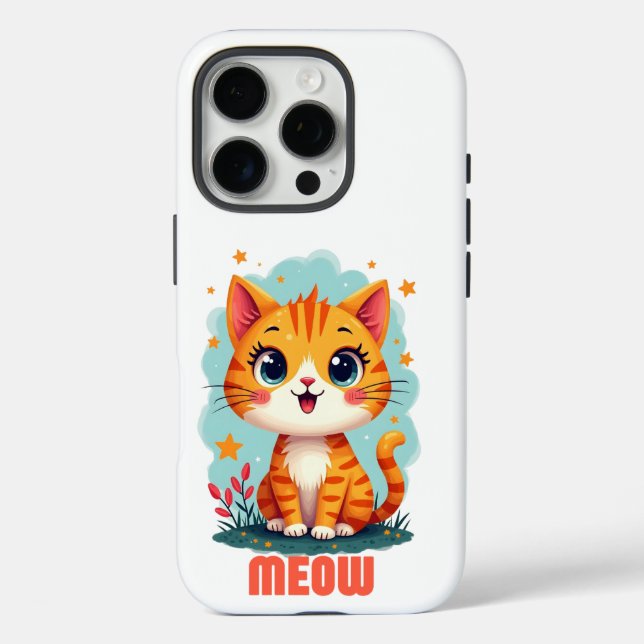 Meow iPhone 16 Pro Case-Mate – Chic Protection Case-Mate iPhone Case (Back)