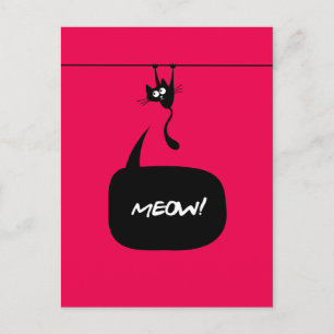 meow kitty pink 2 Postcard