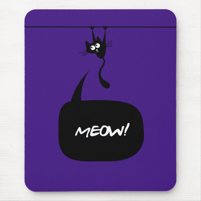 meow kitty purple 2 mousepad (Front)