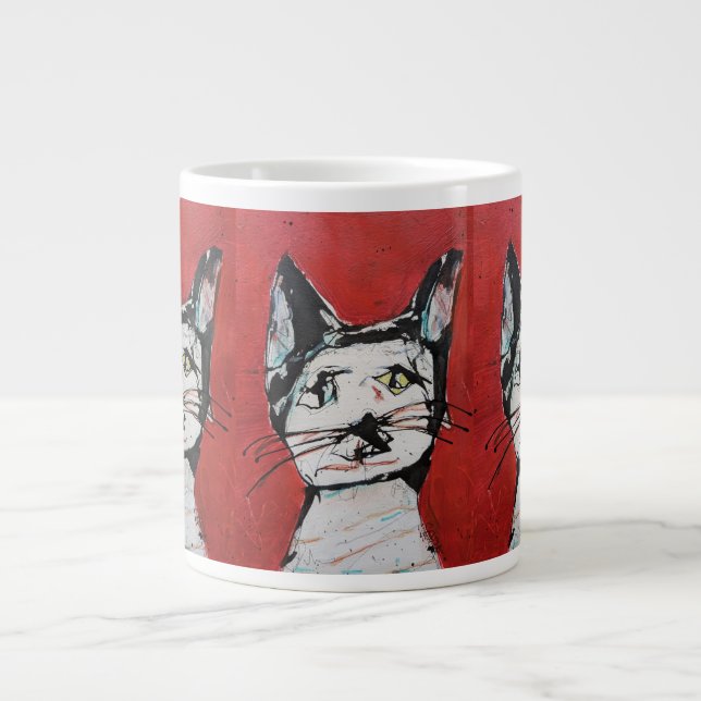 Meow Large Coffee Mug (Front)