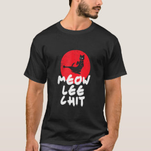 Meow Lee Chit Ninja Karate Cat Meowy Christmas T-Shirt