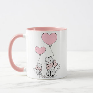 Meow Love: Cute Cat Embrace Mug