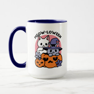 Meow-Loween - Cute Halloween Cat Design Mug