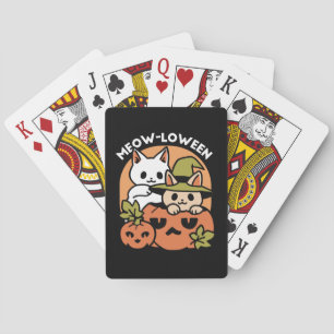 Meow-Loween - Festive Halloween Cat Design Playing Cards