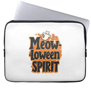 Meow-loween Spirit Cat Laptop Sleeve