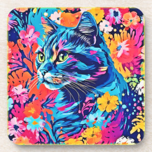 Meow Masterpieces: Optimal Cat Paint Art Coaster